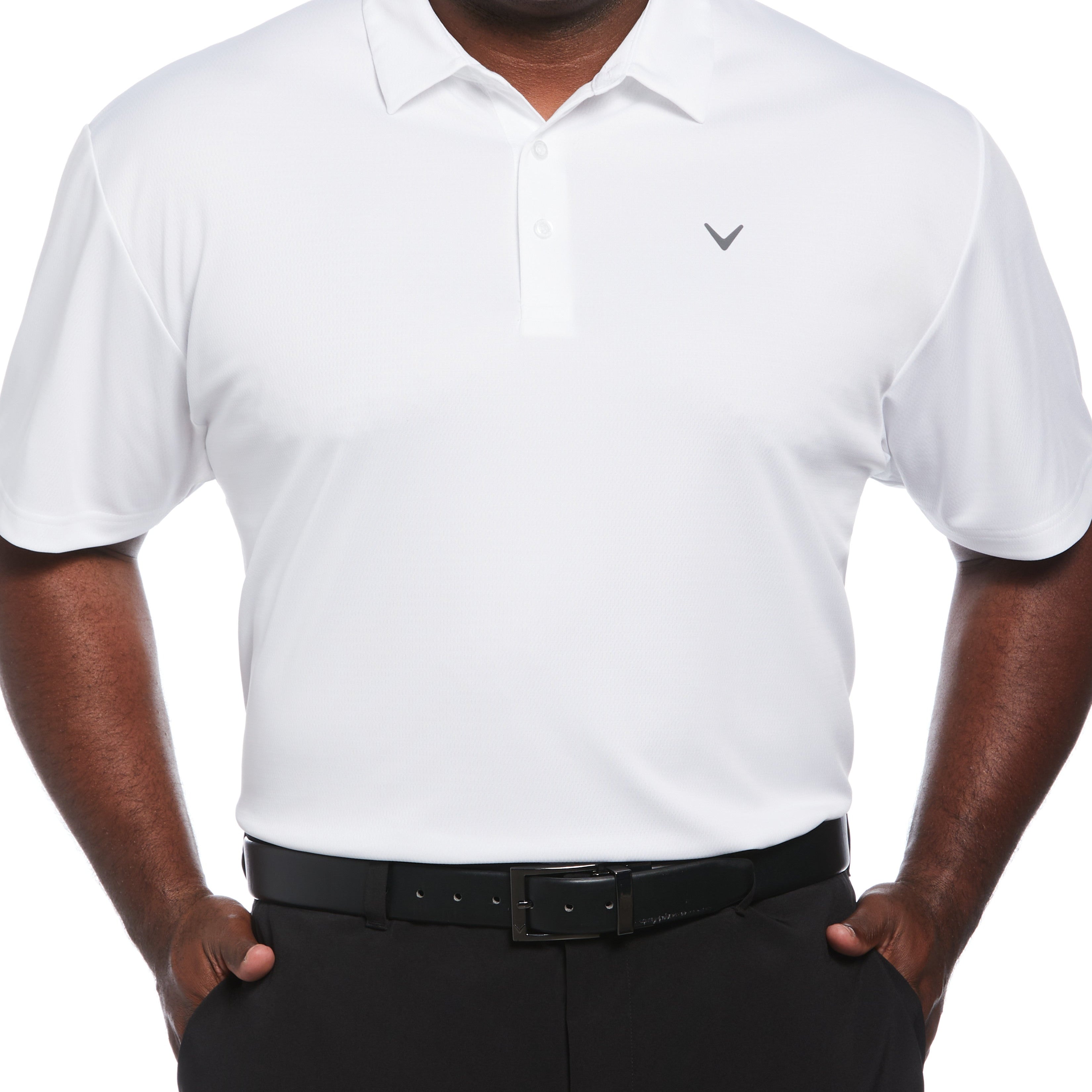 MicroTexture Golf Polo (Bright White)