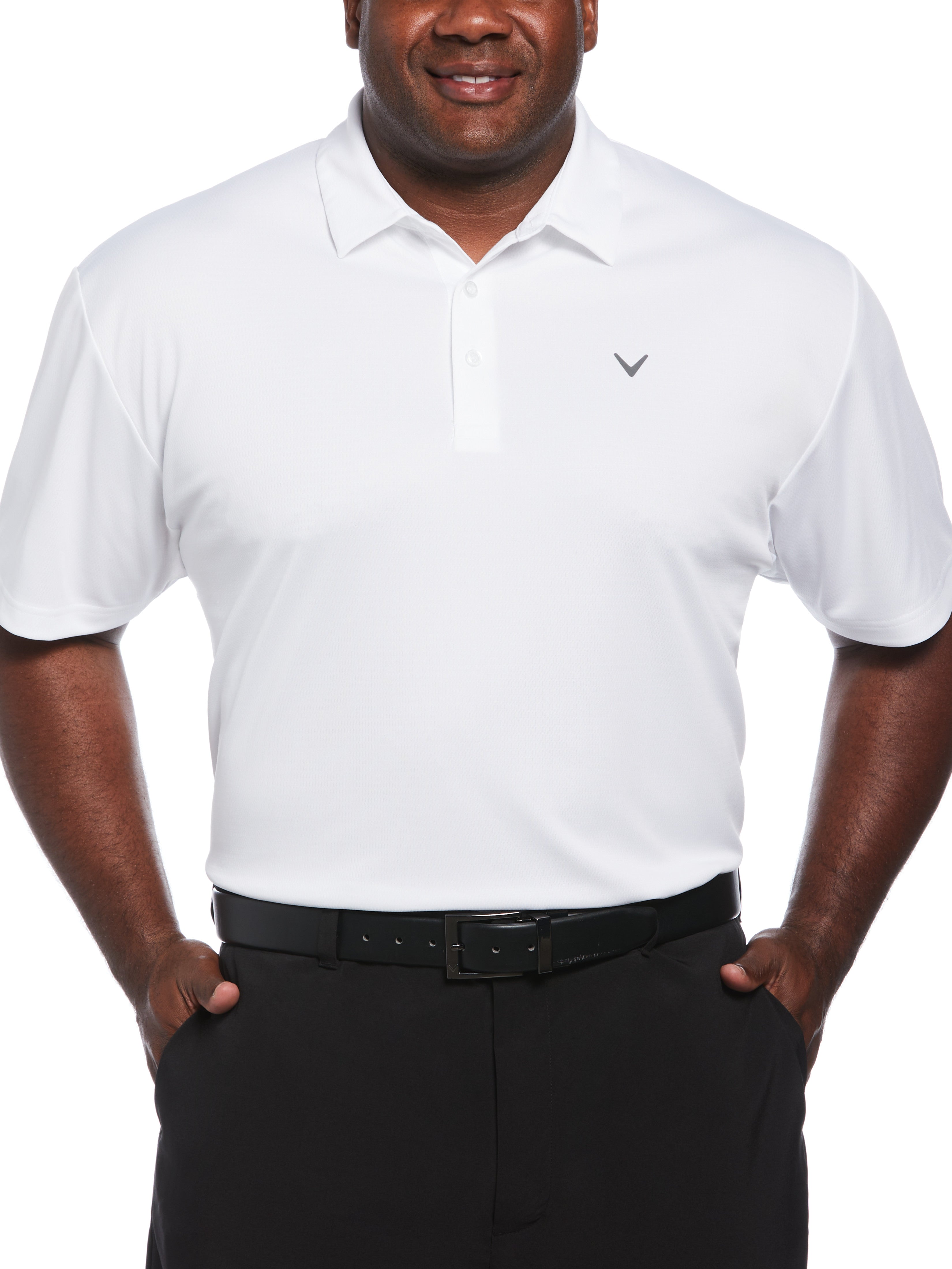 MicroTexture Golf Polo (Bright White)