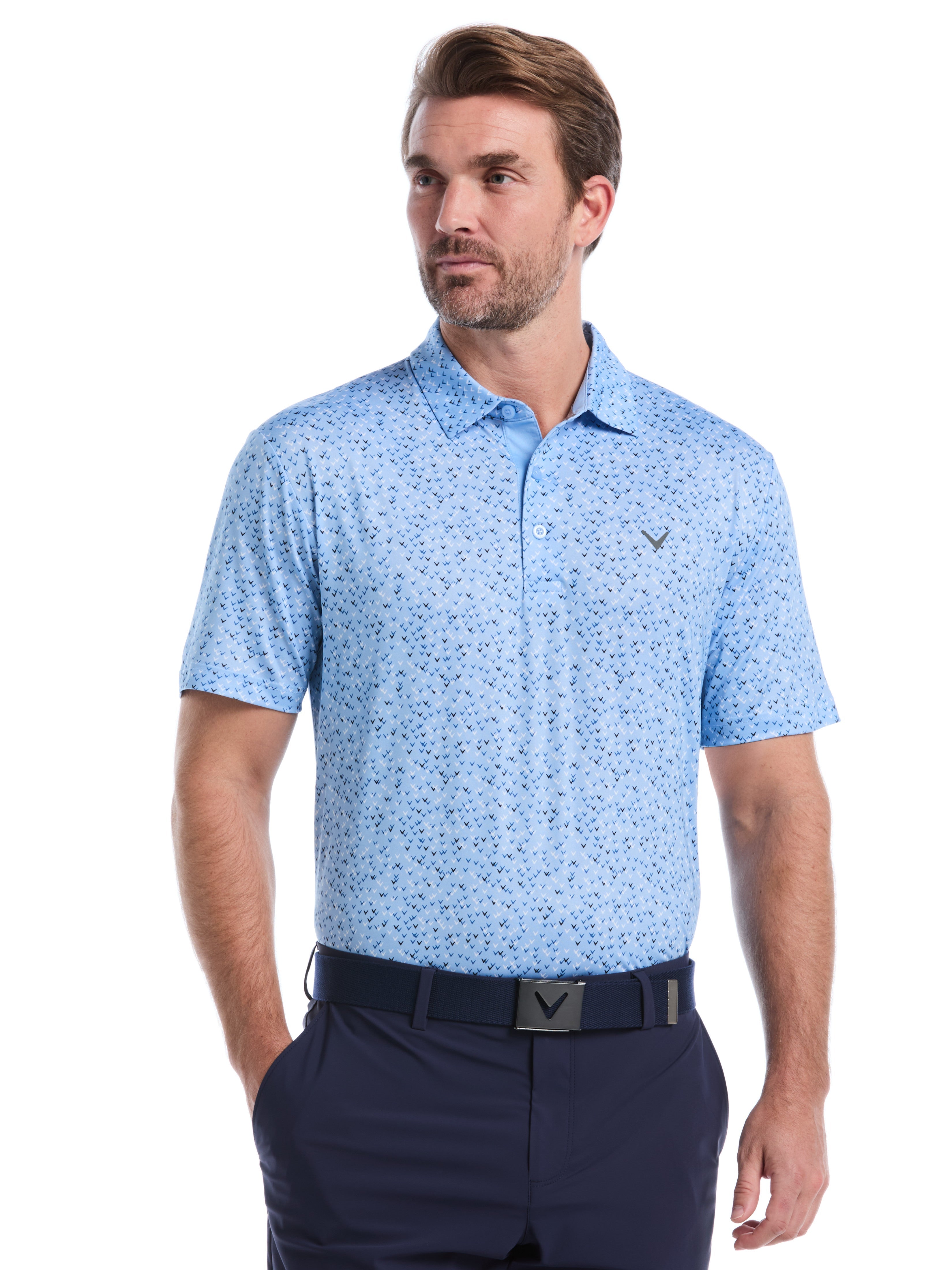 Men's Confetti Chevron All Over Polo (Open Air)
