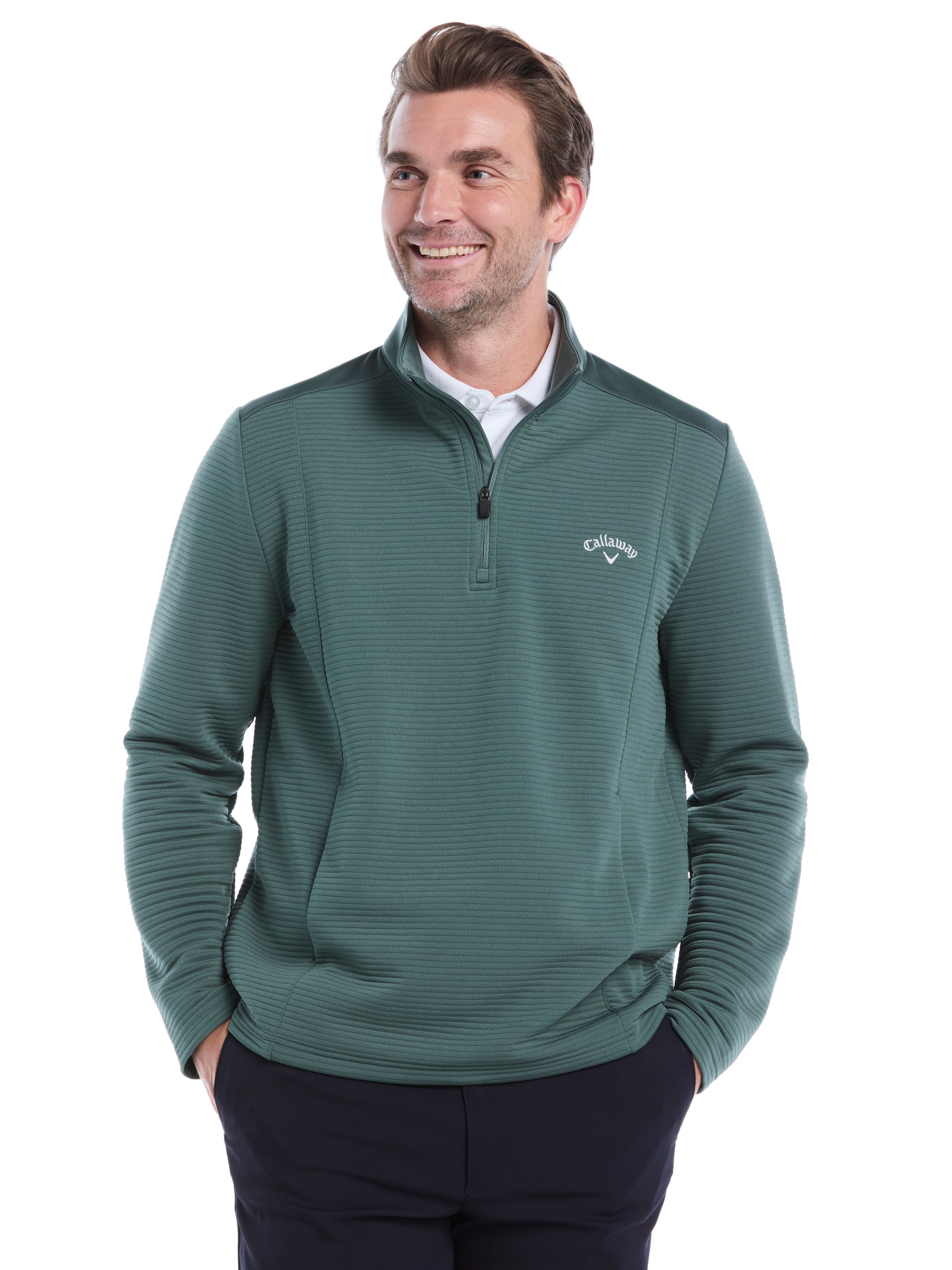 Ottoman Quarter Zip Golf Base Layer (Caviar)