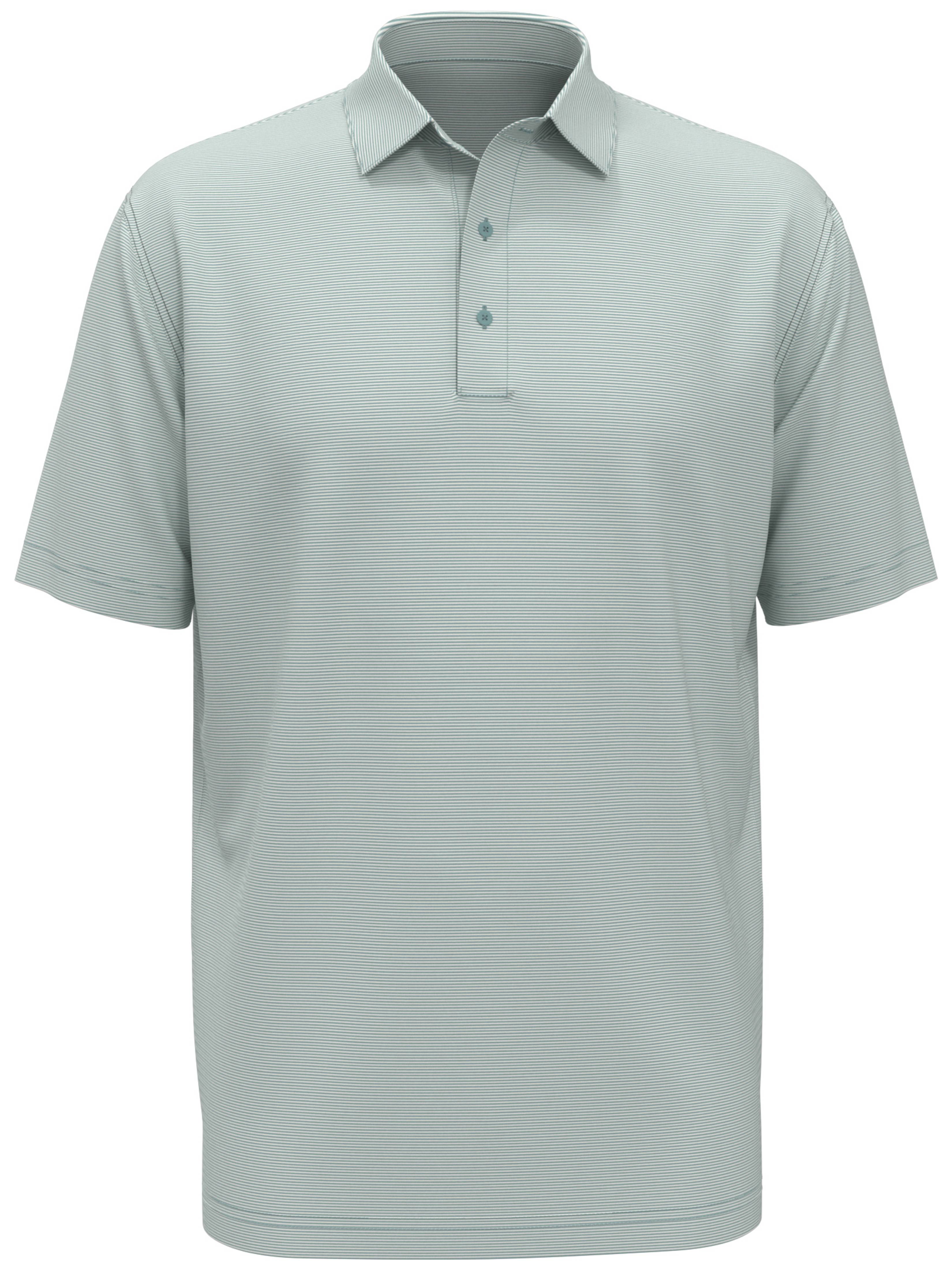 Fine Line Stripe Golf Polo Shirt (Chambray) 