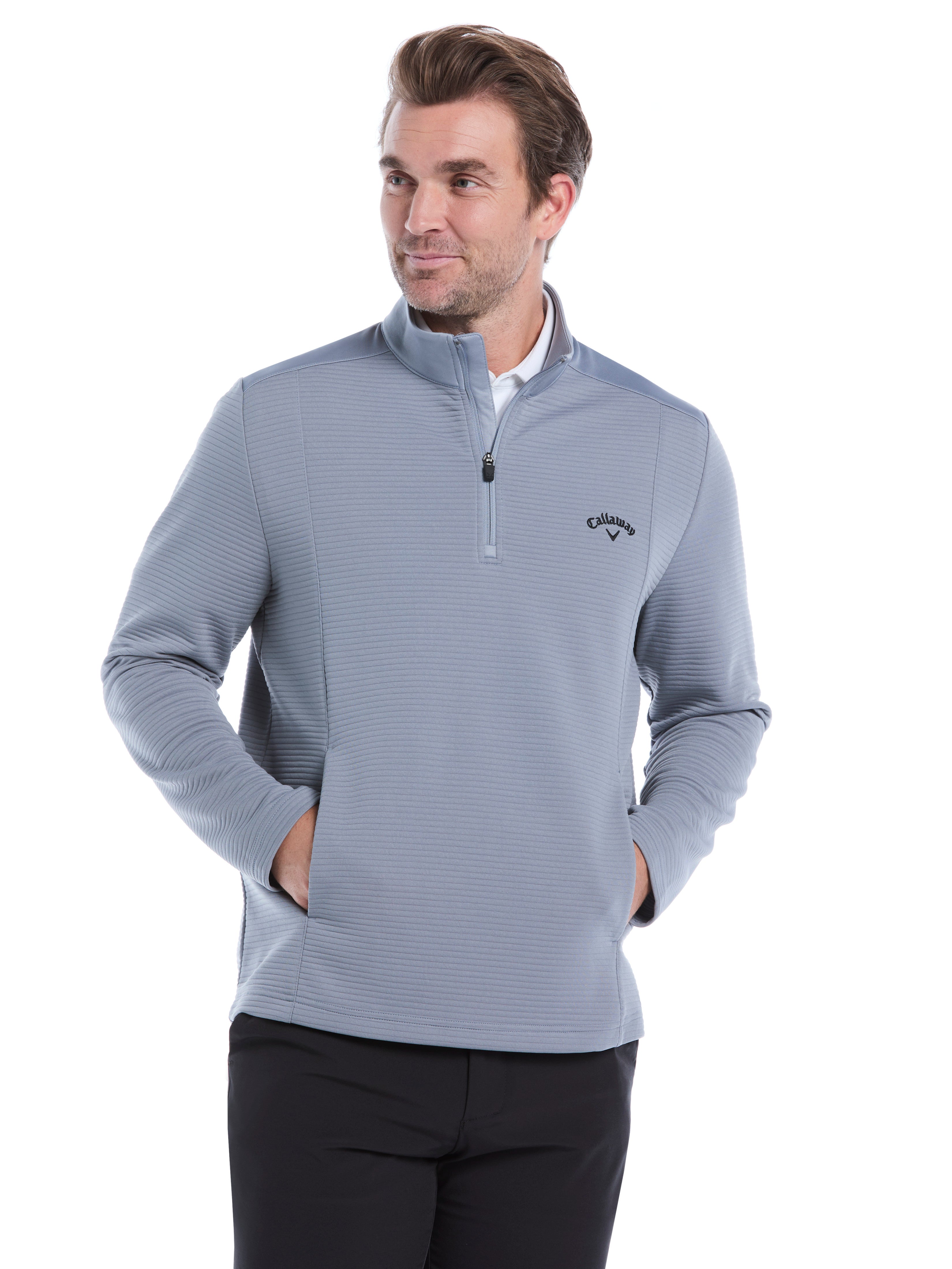 Ottoman Quarter Zip Golf Base Layer (Caviar) 